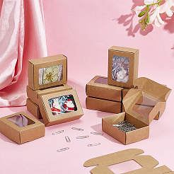 Foldable Creative Kraft Paper Mailer Boxes with Visible Window&nbsp;CON-WH0113-08A-02