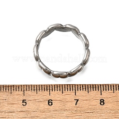 Heart 304 Stainless Steel Finger Ring&nbsp;RJEW-C125-01P