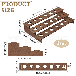 1 Set 3-Tier Wooden Dice Organizer Display Riser Racks&nbsp;ODIS-BC0001-15