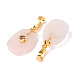 Natural Rose Quartz Pendants&nbsp;G-P628-02G-07