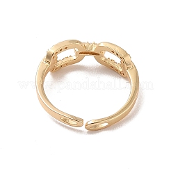 Brass Micro Pave Cubic Zirconia Open Cuff Rings&nbsp;RJEW-R146-07A-KCG