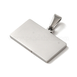 Non-Tarnish 304 Stainless Steel Stamping Blank Tag Pendants&nbsp;STAS-B053-02P
