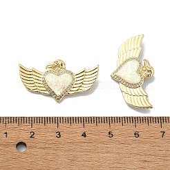 Brass Micro Pave Clear Cubic Zirconia Pendants&nbsp;KK-A221-19F-G