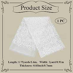 Polyester Leaf Lace Embroidery Fabrics&nbsp;DIY-WH20081-073B
