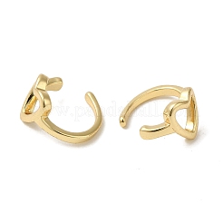 Real 18K Gold Plated Brass Cuff Earrings for Women&nbsp;EJEW-C097-07G-01
