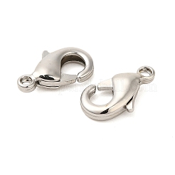 Rack Plating Brass Lobster Claw Clasps&nbsp;KK-F090-27P-02