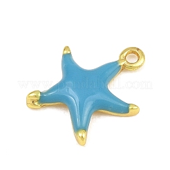 Brass Enamel Pendants&nbsp;KK-CBA3642-03G