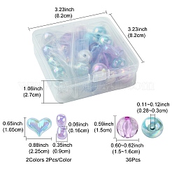 40Pcs 10 Styles Opaque Acrylic Beads&nbsp;MACR-FS0001-65