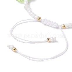 Glass Seed Bead and Resin Braided Bead Bracelets for Women&nbsp;BJEW-MZ00237