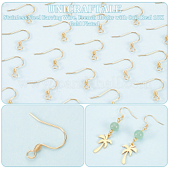 100Pcs 304 Stainless Steel Earring Wire&nbsp;STAS-UN0058-43