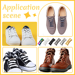 24Pcs 6 Colors Alloy Shoelaces Buckle Lock&nbsp;FIND-NB0005-17