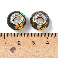Transparent Resin Rondelle European Beads&nbsp;RESI-S023-29
