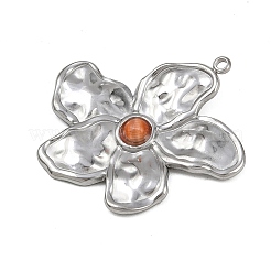 304 Stainless Steel Resin Pendants&nbsp;STAS-G363-08P