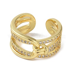 Brass with Cubic Zirconia ring&nbsp;RJEW-K264-02G