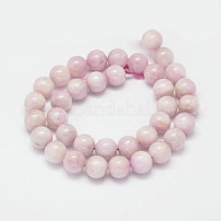 Round Natural Kunzite Beads Strands&nbsp;G-K068-27-7mm