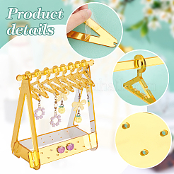 1 Set Coat Hanger Shaped Acrylic Earring Display Stands&nbsp;EDIS-PH0001-90B