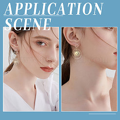 12Pcs 3 Style Brass Stud Earring Findings with Loop&nbsp;DIY-BBC0001-03