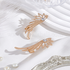 2Pcs 2 Styles Alloy Rhinestone Stud Earrings&nbsp;EJEW-LP0012-27KCG