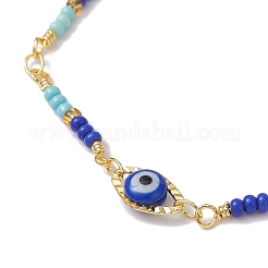 Brass Horse Eye Link Chain Bracelet&nbsp;BJEW-JB09753