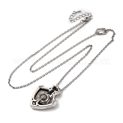 Brass Rotatable Gear Pendant Necklaces for Men&nbsp;NJEW-S451-01AS