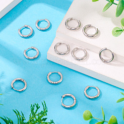 6 Pairs Tarnish Resistant 202 Stainless Steel Huggie Hoop Earrings&nbsp;EJEW-TA0001-56