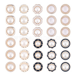 100Pcs 10 Styles 1-Hole Acrylic Shank Buttons&nbsp;BUTT-TA0001-59