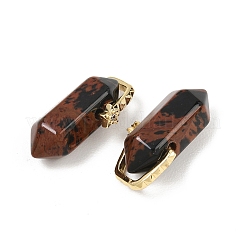 Natural Mahogany Obsidian Double Terminal Pendants&nbsp;GG-CBA4154-07G-06