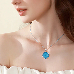 2Pcs 925 Sterling Silver Pendant Cabochon Settings&nbsp;STER-PH0003-98