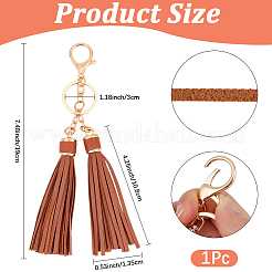 1Pc PU Leather Tassel Keychains&nbsp;KEYC-CL0001-50B