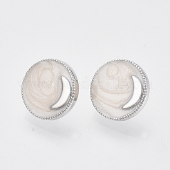 Brass Stud Earring Findings&nbsp;KK-N216-37P-04-NF
