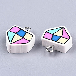 Handmade Polymer Clay Pendants&nbsp;X-CLAY-T016-77