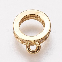 Brass Cubic Zirconia Tube Bails&nbsp;KK-P134-64G
