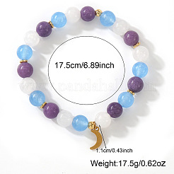 European Style Stainless Steel & Gemstone Stretch Bracelets&nbsp;SF6805