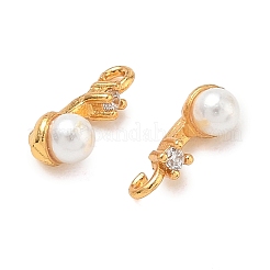 Brass Micro Pave Cubic Zirconia Charms&nbsp;KK-D113-01G