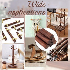 Waxed Round Wooden Sticks&nbsp;WOOD-OC0004-42B