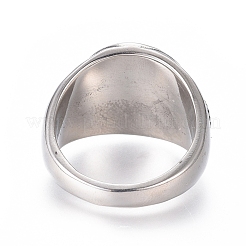 304 Stainless Steel Signet Rings for Men&nbsp;RJEW-D073-12-AS