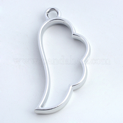 Rack Plating Alloy Wing Open Back Bezel Pendants&nbsp;PALLOY-S047-27B-FF