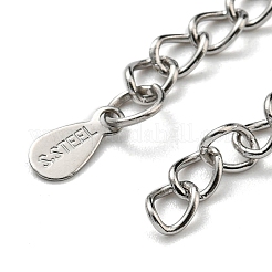 Tarnish Resistant 304 & 201 Stainless Steel Curb Chain Extender&nbsp;STAS-B045-04P