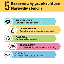 6Pcs 6 Styles PET Hollow Out Drawing Painting Stencils&nbsp;DIY-WH0411-563
