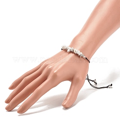 Synthetic Howlite Chips Braided Bead Bracelet&nbsp;BJEW-JB08019-13
