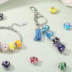 40Pcs 10 Colors Handmade Lampwork European Beads&nbsp;LAMP-PA0001-14