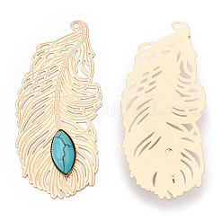 Brass Big Pendants&nbsp;KK-TAC0017-02LG