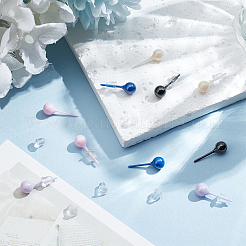 5 Pairs 5 Colors Hypoallergenic Bioceramics Zirconia Ceramic Stud Earrings for Sensitive Ears&nbsp;EJEW-BBC0001-42B