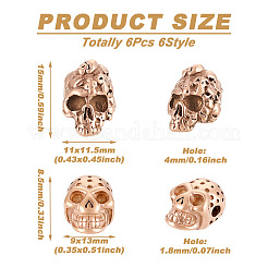 6Pcs 6 Style 304 Stainless Steel Beads&nbsp;STAS-PJ0001-28