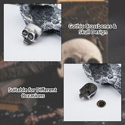 4Pcs Skull Alloy Brooches&nbsp;AJEW-FH0005-58A