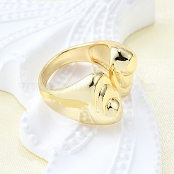 Brass Cuff Rings for Women&nbsp;RJEW-G347-03G
