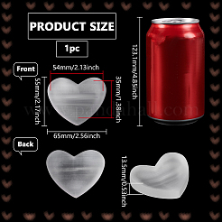 Heart Natural Selenite Decorative Bowls&nbsp;AJEW-WH0460-043A