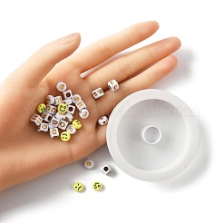 DIY Cube Acrylic Beads Bracelets Making Kits&nbsp;DIY-FP0001-48