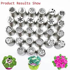 Non-Tarnish Vortex Stainless Steel Russian Piping Tips&nbsp;DIY-D036-17P
