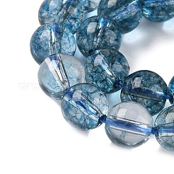 Dyed Round Natural Crackle Quartz Beads Strands&nbsp;G-K084-8mm-03A